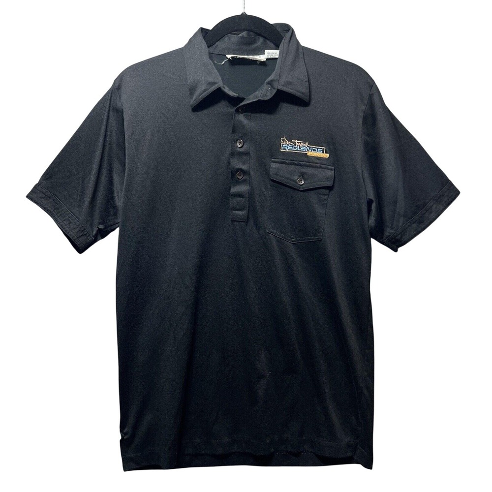 Vintage Datsun Polo Shirt Dealership 80s Short Sleeve Embroidered Logo